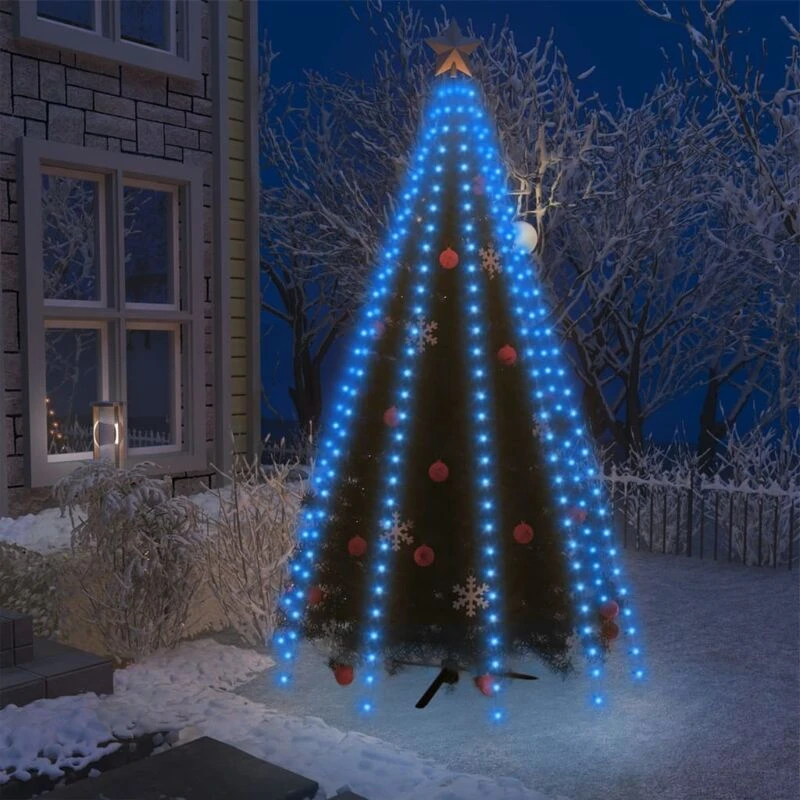 Image of VIDAXL Christmas Tree Net Lights with 300 LEDs Blue 300cm Vidaxl 8720286434598