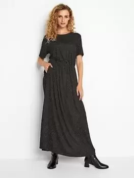 image of Long Tall Sally Spot Pocket Midaxi Dress, Black, Size 10, Women