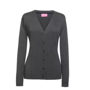 Image of Brook Taverner Womens/Ladies Augusta V Neck Cardigan (M) (Charcoal)