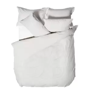 Image of Linen House Manisha Tufted Duvet Cover Set (Double) (White)