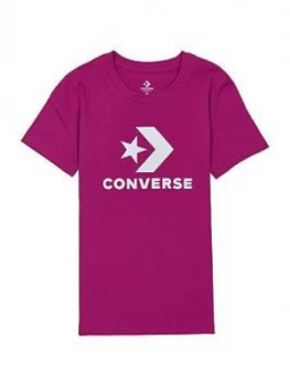 image of Converse Star Chevron T-Shirt - Dark Pink