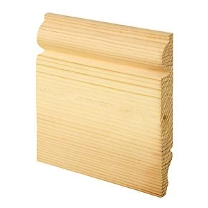 image of Wickes Dual Purpose TorusOgee Pine Skirting 19 x 145 x 2400mm