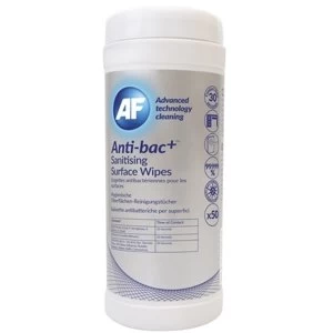 image of AF Anti-bacterial sanitizing surface wipes 50 Pack