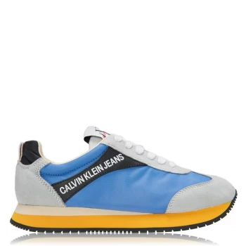 Image of Calvin Klein Jeans Jerrold Low Top Trainers - Silver/Blue