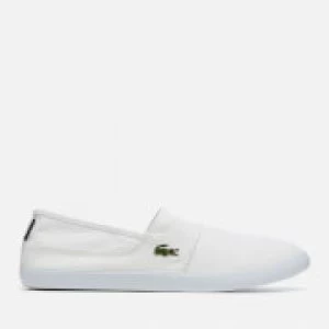 Image of Lacoste Mens Marice Bl 2 Canvas Slip-On Pumps - White - UK 8