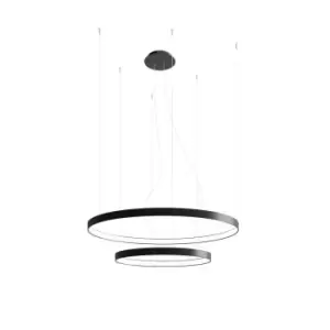 image of Sollux Chandelier Rio 2 55/78 Black 3000K