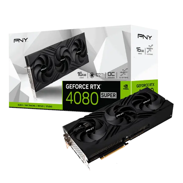 image of PNY GeForce RTX 4080 SUPER 16GB OC LED GDDR6X - VCG4080S16TFXPB1-O