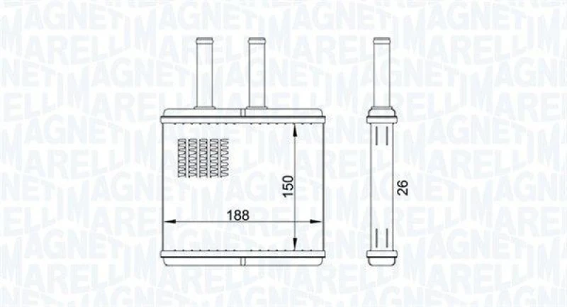 Image of MAGNETI MARELLI Heater matrix MAGNETI MARELLI 350218437000