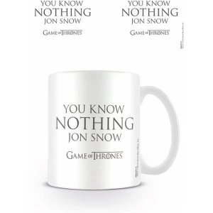 image of Game Of Thrones You Know Nothing Jon Snow Mug