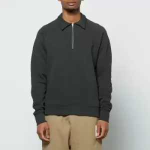 Image of Norse Projects Mens Kristian Half Zip Sweatshirt - Beech Green - M