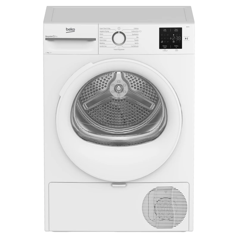 Image of Beko BMN3T3823W 8kg Heat Pump Condenser Dryer - White BMN3T3823W