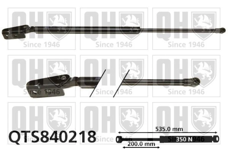 Image of QUINTON HAZELL Tailgate strut QUINTON HAZELL QTS840218