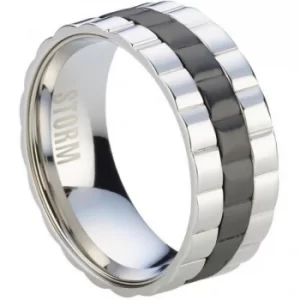 image of Mens STORM Stainless Steel Velo Ring Size S