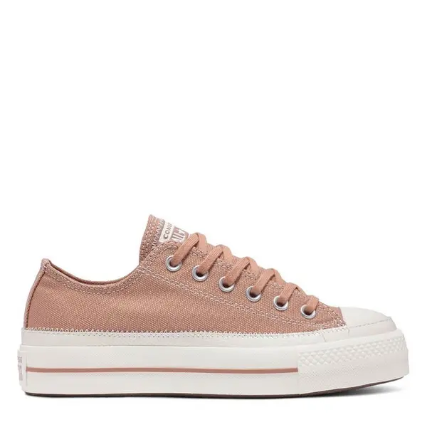 Image of Converse Chuck Taylor All Star Platform Canvas Low Top Shoes - Orange 3