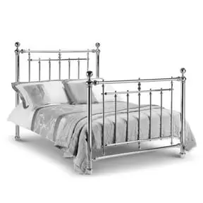 image of Julian Bowen Empress Chrome Metal Bed 135cm