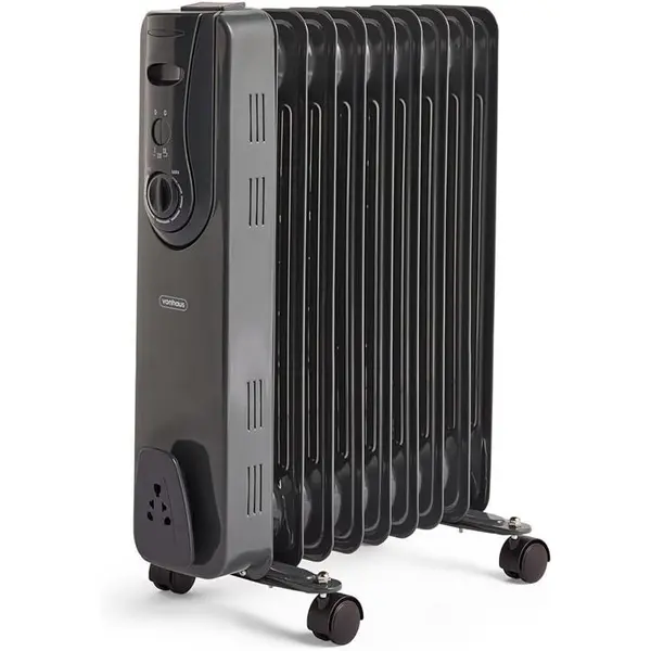 image of VonHaus 9 Fin 2000W Oil Filled Radiator - Black One Size