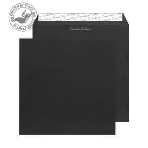 image of Creative Colour Jet Black Peel and Seal Wallet 220x220mm Ref 514 Pack