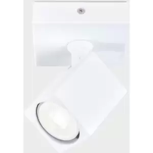 Image of Harper Living - 1 Light Black Spotlight with Adjustable Square Bulb Holder