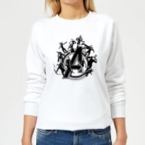 Avengers Endgame Hero Circle Womens Sweatshirt - White - XXL