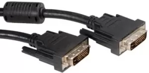 image of Roline 11.04.5525 Audio Cable, Dvi-D Plug, 2M, Black