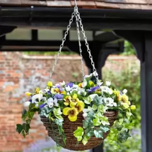 image of Smart Garden 30cm Artificial Pansy Hanging Basket