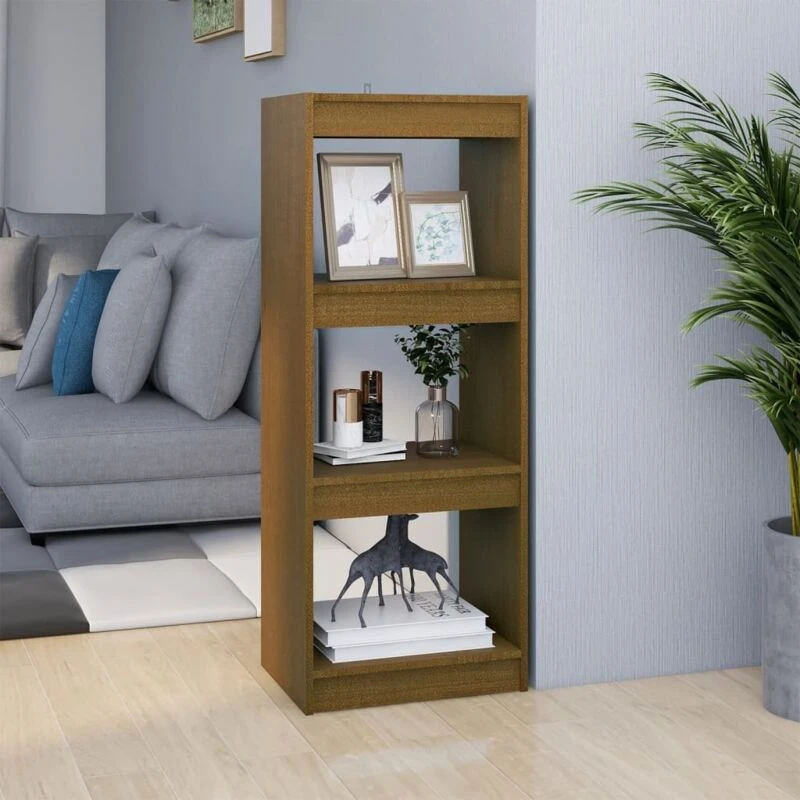 Image of VIDAXL Book Cabinet/Room Divider Honey Brown 40x30x103.5cm Pinewood Vidaxl 8720286608418