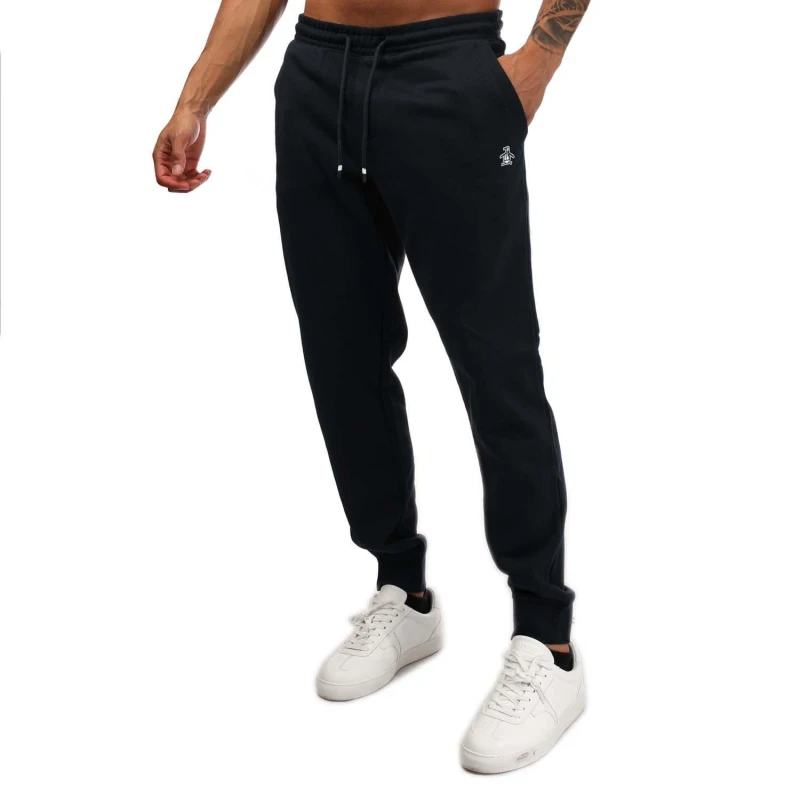 Image of Original Penguin Core Logo Jog Pants - Blue Blue M