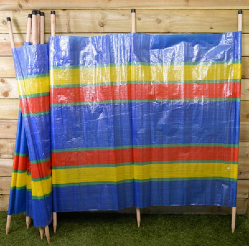 Image of Samuel Alexander 15.2ft (4.6M) Long 1M High 8 Pole Beach / Camping Windbreak / Wind Break