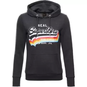 image of Superdry Vintage Logo Hoodie - Black