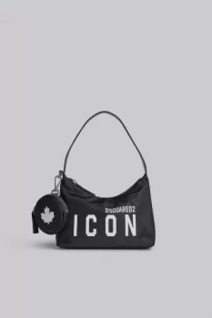 Image of DSQUARED2 Women Hand bag Black Size OneSize 95% Polyamide 5% Bovine leather