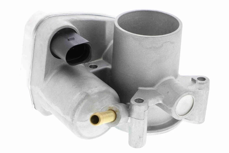 Image of VEMO V10-81-0009 Throttle with connecting pipe, Ø: 44mm, without gasket/seal Throttle body (158)