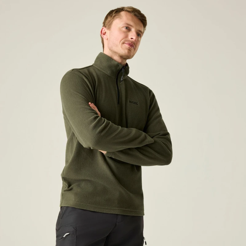 Image of Regatta Thompson Fleece Zip Sweatshirt Dark Khaki M