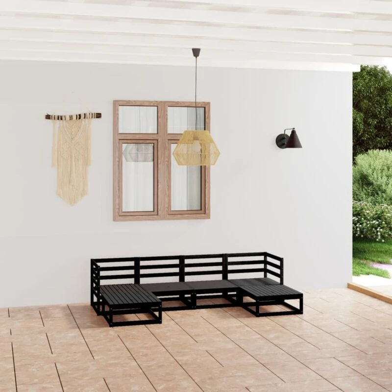 Image of VIDAXL 6 Piece Garden Lounge Set Solid Pinewood vidaXL 8720286471715