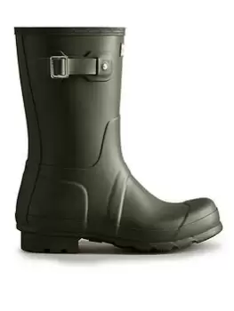 Image of Hunter Hunter Mens Original Short Boot, Olive, Size 11, Men