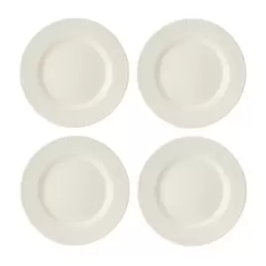 image of Cranborne Stoneware Side Plates, Set of 4, 21cm, Cream