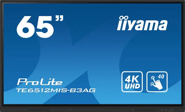 Image of iiyama 65" TE6512MIS-B3AG 4K Ultra HD Interactive Touch Screen Display