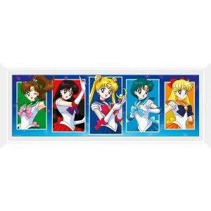 Sailor Moon Characters (White Frame) Framed Collector Print