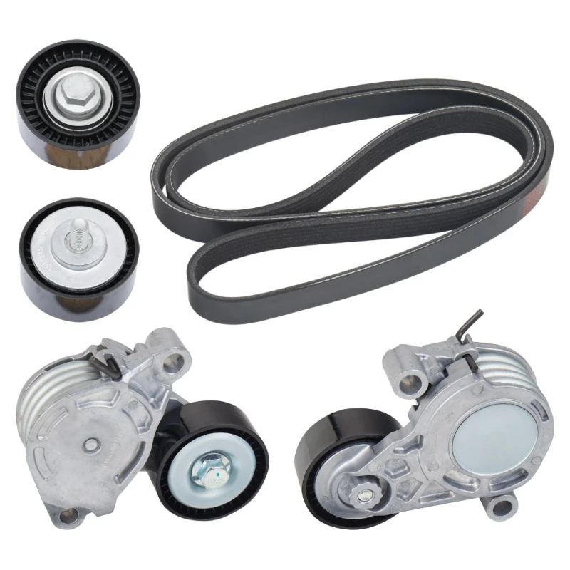 Image of RIDEX 542R0793 V-ribbed belt set Check alternator freewheel clutch & replace if necessary V-Ribbed Belt Set (542)