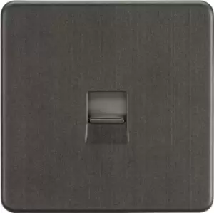 Image of KnightsBridge Screwless Telephone Master Socket - Smoked Bronze