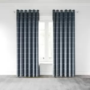 Image of Helena Springfield Harper Lined Curtains 66" x 54", Navy