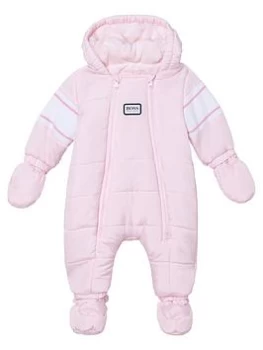 Image of BOSS Baby Girls Snowsuit - Pink Pale, Pale Pink, Size 18 Months
