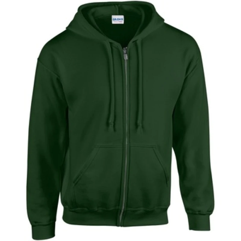 Image of Gildan Mens Heavy Blend Full Zip Hooded Sweatshirt Top in Light Blue Size: Medium Light Blue Male M