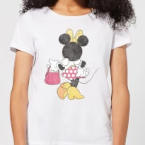 Image of Disney Mickey Mouse Minnie Mouse Back Pose Womens T-Shirt - White