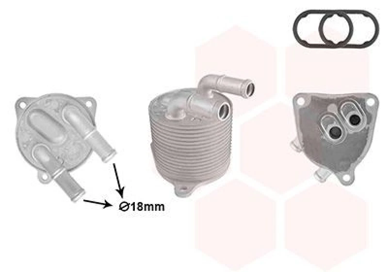 Image of VAN WEZEL Automatic transmission oil cooler VAN WEZEL 06013752