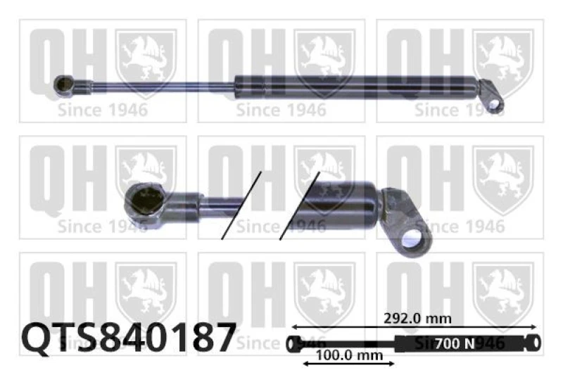 Image of QUINTON HAZELL Tailgate strut QUINTON HAZELL QTS840187