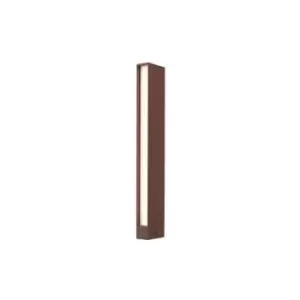 Image of Miziya LED Post Pillar Bollard Light 12W Aluminium 3000K Rusty IP65