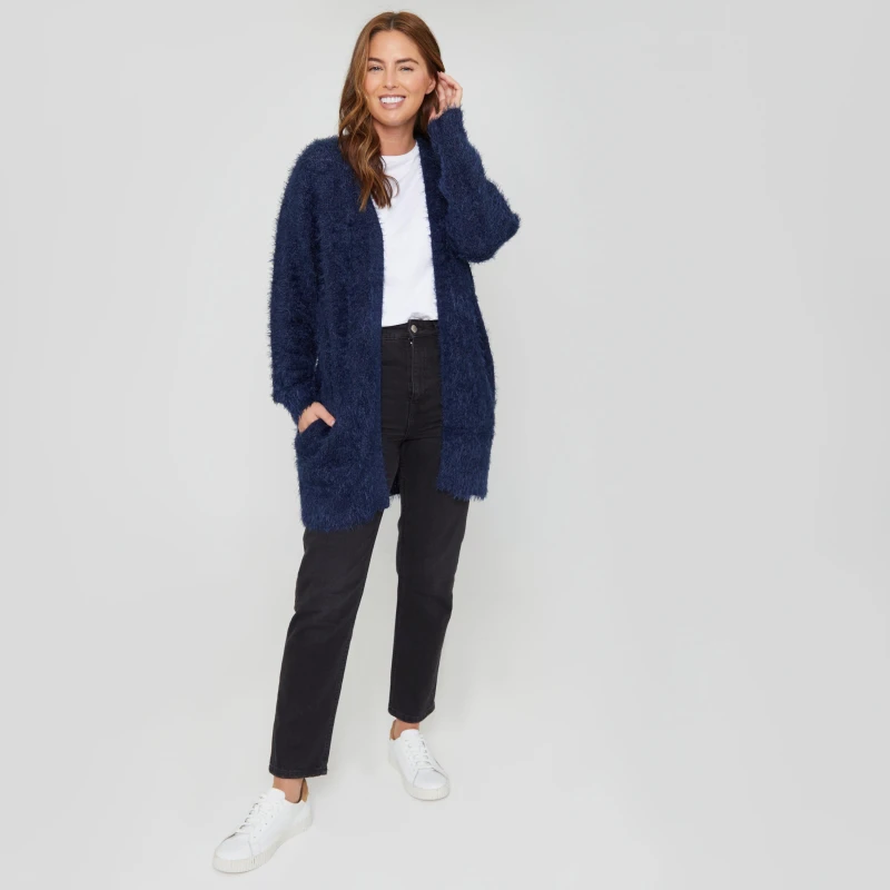 Image of Be You Fluffy Cardigan - Blue Blue 8 - 10