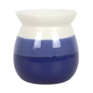 Image of Blue Reactive Glaze Ceramic Oil Burner