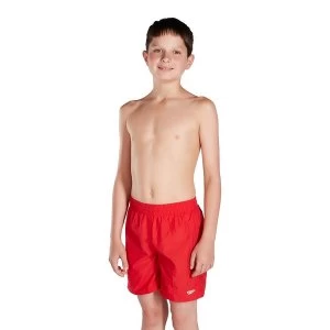 image of Speedo Boys Solid Leisure Shorts 15 Junior Red - Large