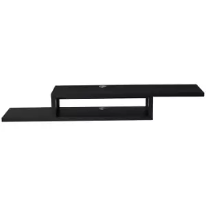 image of Homcom Wall Mounted Media Console Floating TV Stand Shelf Black